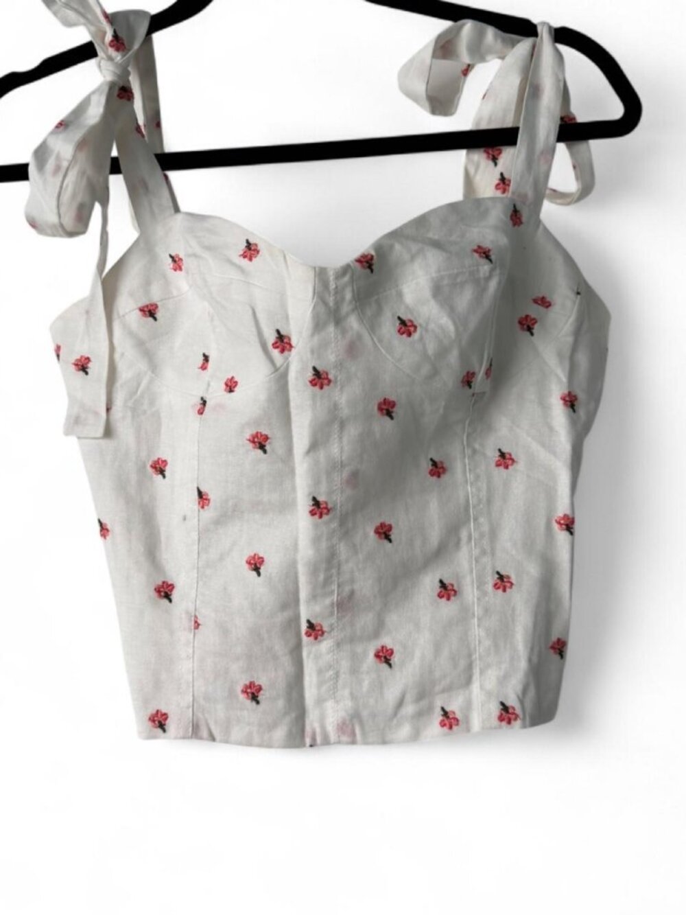 Kourt floral white bustier/corset top